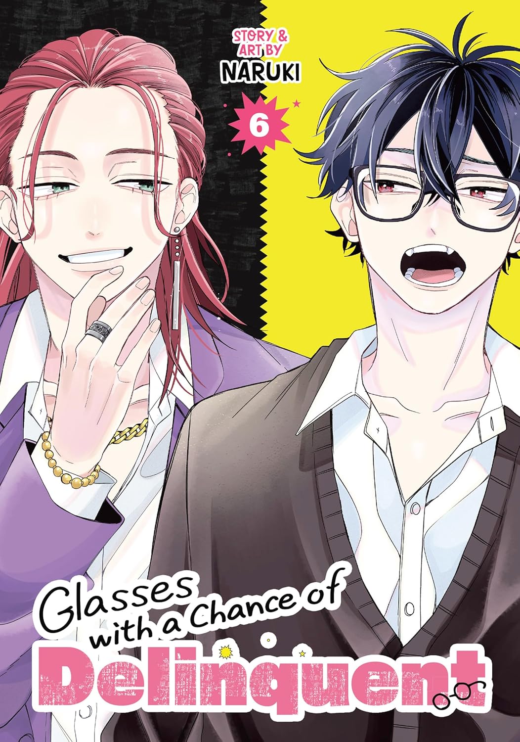 Glasses with a Chance of Delinquent Vol. 6, manga cover